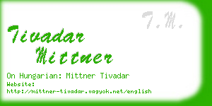 tivadar mittner business card